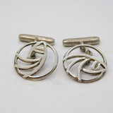 Scottish Pair of Sterling Silver Rennie Mackintosh Style Gents Cufflinks Vintage