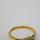 Victorian 18ct Gold & Platinum Set 0.2ct Diamond Dress Ring Antique c1890s