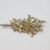 Sterling Silver Large Floral Spray Brooch Pin Vintage c1970