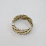 Sterling Silver Flat Chain Style Studio Band Ring Vintage c1970 Size O