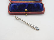 Sterling Silver Topaz Long Drop Charm Pendant Vintage c1970