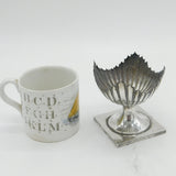 George III Sterling Silver Shell Form Pedestal Sugar Bowl Antique Chester
