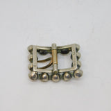 Victorian Sterling Silver Paste Set Small Buckle Antique 1895 Chester
