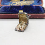 Sterling Silver Opening Cash Register with Pounds Charm Pendant Vintage c1970