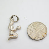 Sterling Silver Virgo Zodiac Symbol Charm Pendant Vintage c1970
