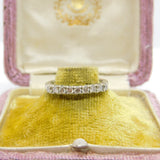 18ct White Gold & 0.45ct Diamond Half Eternity Ring Vintage c1970 Size N 1/2 UK
