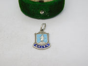 Sterling Silver Welsh Lady Wales Enamel Charm Pendant Vintage c1970
