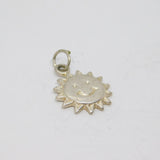 Sterling Silver Smiling Sunshine Charm Pendant Vintage c1970