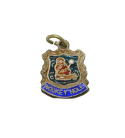 Sterling Silver Wookey Hole Enamel Shield Souvenir Charm Pendant Vintage c1970s