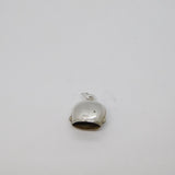 Sterling Silver Enamel Flowers Cow Bell Charm Pendant Vintage c1970