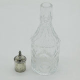 George III Sterling Silver Topped Cut Glass Sauce Bottle Antique c1760