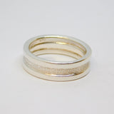 Sterling Silver Textured Wedding Band Ring Vintage c1970 Size P