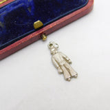 Sterling Silver Art Deco Lady Charm Pendant Vintage c1970
