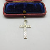 Sterling Silver Crucifix Charm Pendant Vintage c1970