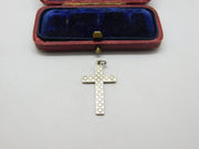 Sterling Silver Crucifix Charm Pendant Vintage c1970