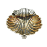 Victorian Sterling Silver Seashell Form Salt Cellar Antique 1895 Chester