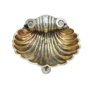 Victorian Sterling Silver Seashell Form Salt Cellar Antique 1895 Chester