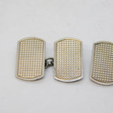 Sterling Silver Engine Turned Pattern Pair of Cufflinks Vintage 1956 Birmingham