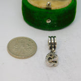 Sterling Silver Interlocked Hearts Modular Bracelet Charm Pendant Vintage c1970