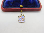 Sterling Silver and Enamel Kendal Travel Shield Charm Pendant Vintage c1970