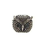 Sterling Silver Wise Old Owl Form Dress Ring Modern c1990 Size P