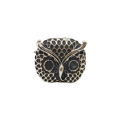 Sterling Silver Wise Old Owl Form Dress Ring Modern c1990 Size P