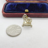 Sterling Silver Traditional Spinning Wheel Charm Pendant Vintage c1970