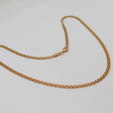 Rose-Gold On Sterling Silver Fancy Chain Necklace 40.5cm Length Modern c2000