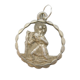 Georg Jensen Sterling Silver St Christopher Charm Pendant Vintage c1970s