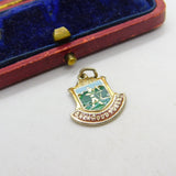 Sterling Silver and Enamel Sherwood Forest Shield Charm Pendant Vintage c1970