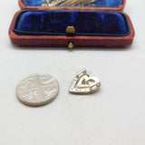 Sterling Silver Intertwined Heart Charm Pendant Vintage c1970