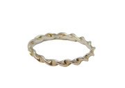 Sterling Silver Twisted Band Stacking Ring Vintage c1970 Size P 1/2