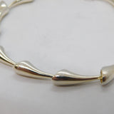 Sterling Silver Floral Pattern Studio Jewellery Bracelet Vintage c1980s