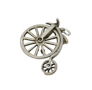 Sterling Silver Pennyfarthing Bicycle Charm Pendant Vintage c1970