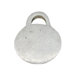 Sterling Silver Lock Style Drop Charm Pendant Vintage c1970