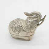 20th Century Silver Plated Elephant Form Betel Nut Box Antique c1920s