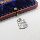 Sterling Silver and Enamel Skegness Travel Shield Charm Pendant Vintage c1970