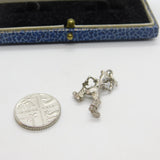Sterling Silver Cartoon Dancing Clown Charm Pendant Vintage c1970