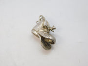 Sterling Silver Mouse in the Shoe Charm Pendant Vintage c1970s