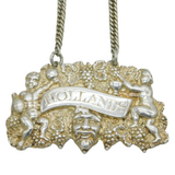 William IV Sterling Silver Hollands Gin Decanter Label Antique 1835 Birmingham
