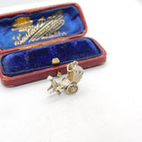 Sterling Silver Tuk-Tuk Charm Pendant Vintage c1970