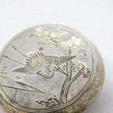 Edwardian Aesthetic Movement Sterling Silver Flying Stork Brooch Antique c1910