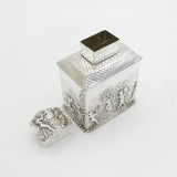 Victorian Sterling Silver Neoclassical Tea Caddy Antique 1892 Birmingham