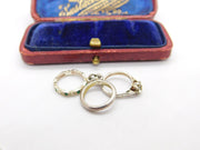 Sterling Silver Trio of Wedding & Engagement Rings Charm Pendant Vintage c1970