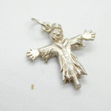 Sterling Silver Mr Scarecrow Charm Pendant Vintage c1970