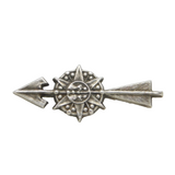 Victorian Sterling Silver Arrow through Target Brooch Pin Antique c1890