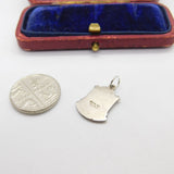 Sterling Silver and Enamel Lancashire County Charm Pendant Vintage c1970