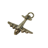 Sterling Silver Aeroplane Charm Pendant Vintage c1970
