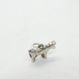 Sterling Silver Simple Standing Cow Charm Pendant Vintage c1970