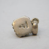 Sterling Silver & Pearl Set Drop Pendant Vintage c1970